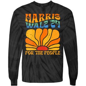 Kamala Harris Tim Waltz 2024 For The People Boho Aesthetic Tie-Dye Long Sleeve Shirt