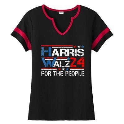 Kamala Harris Tim Waltz 2024 Harris Waltz24 For The People Ladies Halftime Notch Neck Tee