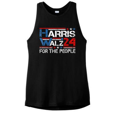 Kamala Harris Tim Waltz 2024 Harris Waltz24 For The People Ladies PosiCharge Tri-Blend Wicking Tank