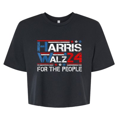 Kamala Harris Tim Waltz 2024 Harris Waltz24 For The People Bella+Canvas Jersey Crop Tee