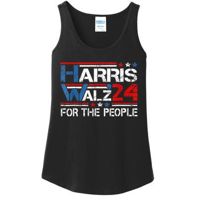 Kamala Harris Tim Waltz 2024 Harris Waltz24 For The People Ladies Essential Tank