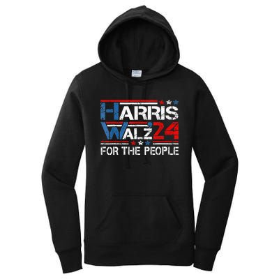 Kamala Harris Tim Waltz 2024 Harris Waltz24 For The People Women's Pullover Hoodie