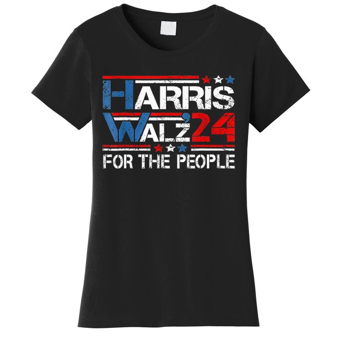 Kamala Harris Tim Waltz 2024 Harris Waltz24 For The People Women's T-Shirt