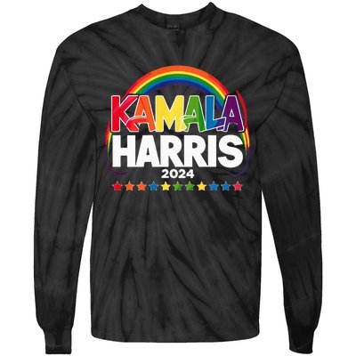 Kamala Harris Tim Walz Tie-Dye Long Sleeve Shirt