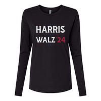 Kamala Harris Tim Walz 2024 Campaign Supporter Design Womens Cotton Relaxed Long Sleeve T-Shirt