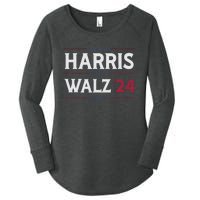 Kamala Harris Tim Walz 2024 Campaign Supporter Design Women's Perfect Tri Tunic Long Sleeve Shirt