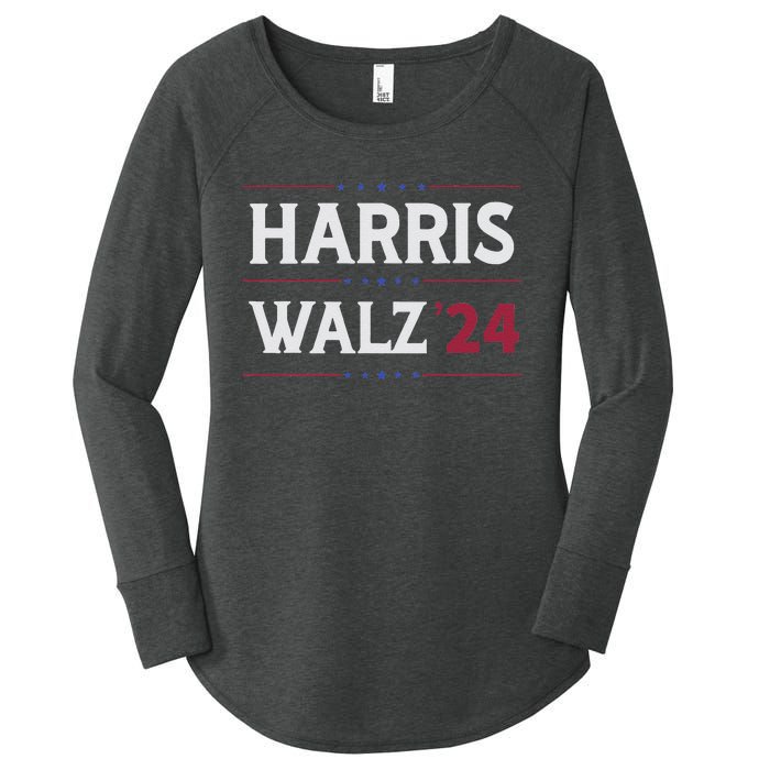 Kamala Harris Tim Walz 2024 Campaign Supporter Design Women's Perfect Tri Tunic Long Sleeve Shirt