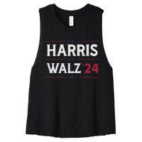 Kamala Harris Tim Walz 2024 Campaign Supporter Design Women's Racerback Cropped Tank