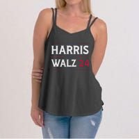 Kamala Harris Tim Walz 2024 Campaign Supporter Design Women's Strappy Tank