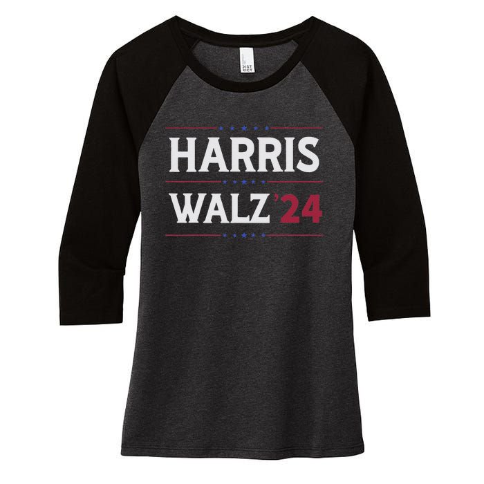 Kamala Harris Tim Walz 2024 Campaign Supporter Design Women's Tri-Blend 3/4-Sleeve Raglan Shirt