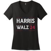 Kamala Harris Tim Walz 2024 Campaign Supporter Design Women's V-Neck T-Shirt