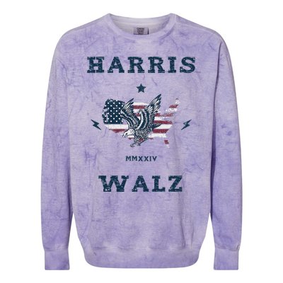 Kamala Harris Tim Walz 2024 Harris Colorblast Crewneck Sweatshirt