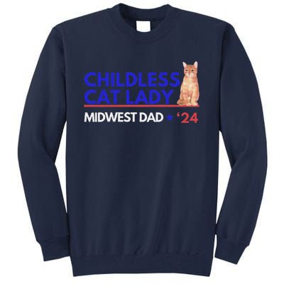 Kamala Harris Tim Walz Harris Waltz 2024 Midwest Dad Tall Sweatshirt