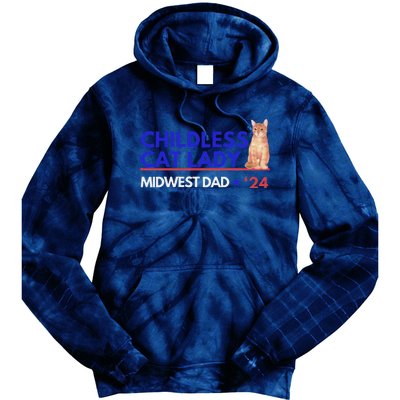 Kamala Harris Tim Walz Harris Waltz 2024 Midwest Dad Tie Dye Hoodie