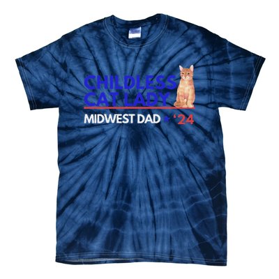 Kamala Harris Tim Walz Harris Waltz 2024 Midwest Dad Tie-Dye T-Shirt