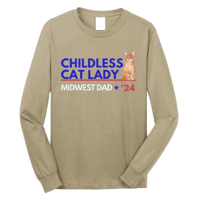 Kamala Harris Tim Walz Harris Waltz 2024 Midwest Dad Long Sleeve Shirt