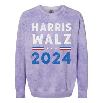 Kamala Harris Tim Walz Ticket 2024 Colorblast Crewneck Sweatshirt