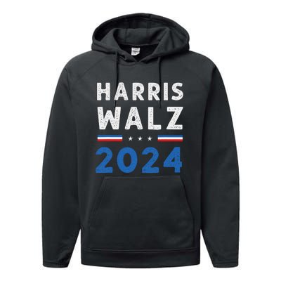 Kamala Harris Tim Walz Ticket 2024 Performance Fleece Hoodie