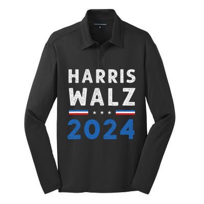 Kamala Harris Tim Walz Ticket 2024 Silk Touch Performance Long Sleeve Polo