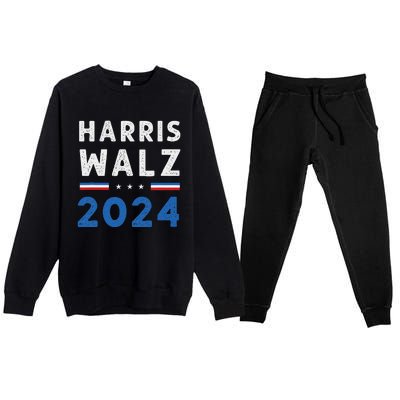 Kamala Harris Tim Walz Ticket 2024 Premium Crewneck Sweatsuit Set