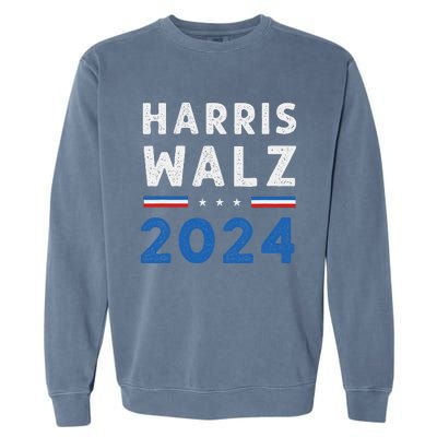 Kamala Harris Tim Walz Ticket 2024 Garment-Dyed Sweatshirt