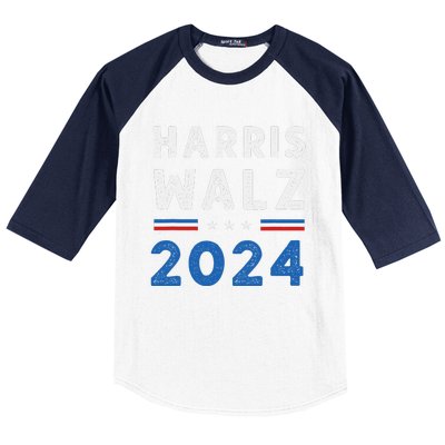 Kamala Harris Tim Walz Ticket 2024 Baseball Sleeve Shirt