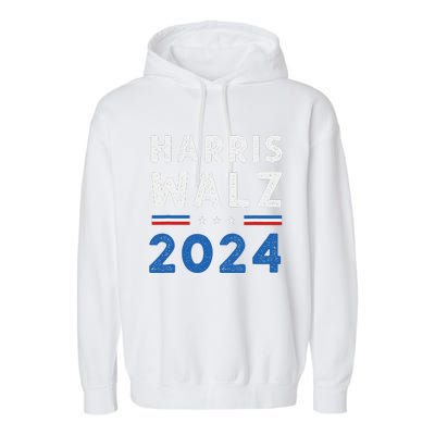 Kamala Harris Tim Walz Ticket 2024 Garment-Dyed Fleece Hoodie