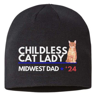 Kamala Harris Tim Walz Harris Waltz 2024 Midwest Dad Sustainable Beanie