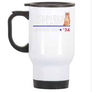 Kamala Harris Tim Walz Harris Waltz 2024 Midwest Dad Stainless Steel Travel Mug