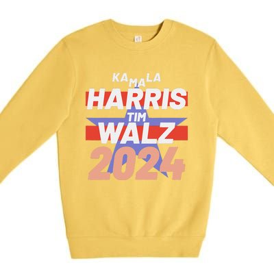 Kamala Harris Tim Walz Usa Presidential Election 2024 Premium Crewneck Sweatshirt