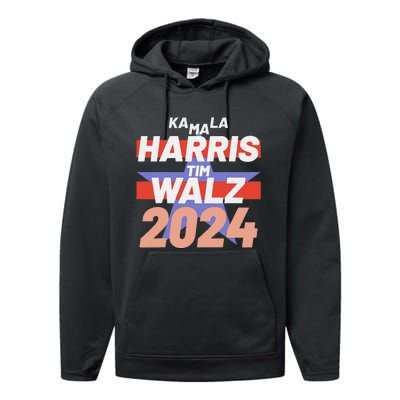 Kamala Harris Tim Walz Usa Presidential Election 2024 Performance Fleece Hoodie