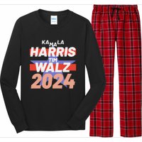 Kamala Harris Tim Walz Usa Presidential Election 2024 Long Sleeve Pajama Set