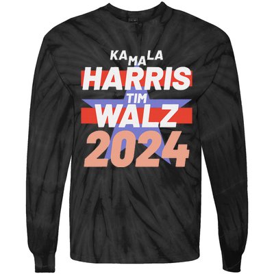 Kamala Harris Tim Walz Usa Presidential Election 2024 Tie-Dye Long Sleeve Shirt