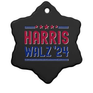 Kamala Harris Tim Walz Waltz Election Party Wear Ceramic Star Ornament