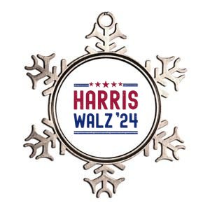 Kamala Harris Tim Walz Waltz Election Party Wear Metallic Star Ornament