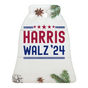 Kamala Harris Tim Walz Waltz Election Party Wear Ceramic Bell Ornament