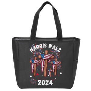 Kamala Harris Tim Walz Waltz Election Party Wear Zip Tote Bag