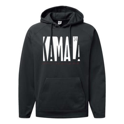 Kamala Harris Tim Walz 2024 Performance Fleece Hoodie