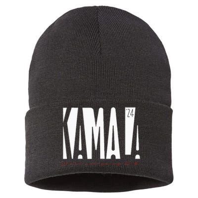 Kamala Harris Tim Walz 2024 Sustainable Knit Beanie