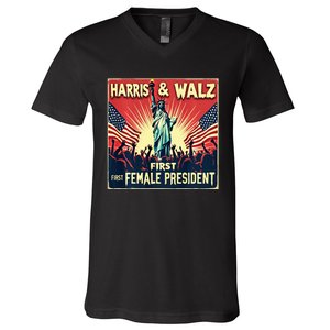 Kamala Harris Tim Walz 2024 Election V-Neck T-Shirt