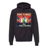 Kamala Harris Tim Walz 2024 Election Premium Hoodie