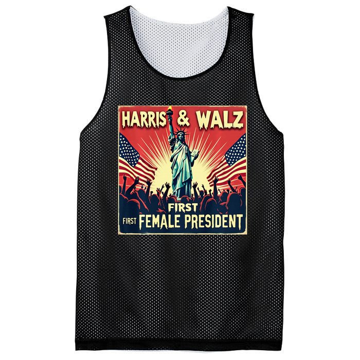 Kamala Harris Tim Walz 2024 Election Mesh Reversible Basketball Jersey Tank