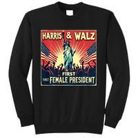 Kamala Harris Tim Walz 2024 Election Tall Sweatshirt