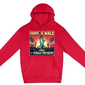 Kamala Harris Tim Walz 2024 Election Premium Pullover Hoodie