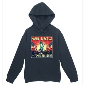 Kamala Harris Tim Walz 2024 Election Urban Pullover Hoodie