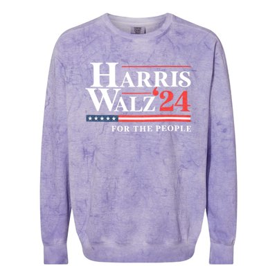 Kamala Harris Tim Walz Waltz For The People 2024 Colorblast Crewneck Sweatshirt