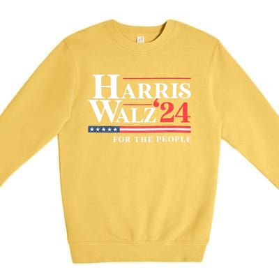 Kamala Harris Tim Walz Waltz For The People 2024 Premium Crewneck Sweatshirt