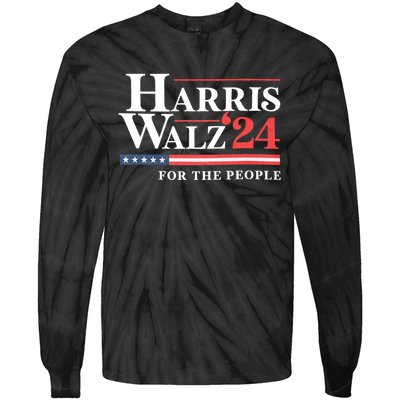 Kamala Harris Tim Walz Waltz For The People 2024 Tie-Dye Long Sleeve Shirt