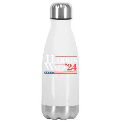 Kamala Harris Tim Walz Waltz For The People 2024 Stainless Steel Insulated Water Bottle