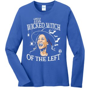 Kamala Harris – The Wicked Witch Of The Left Halloween Ladies Long Sleeve Shirt